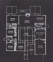 Anshen & Allen Plan 1544 Eichler Floor Plan Blueprint