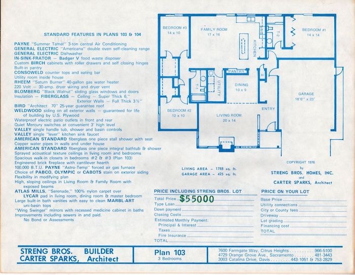 Carter Sparks Plan 103 — Three Bedrooms