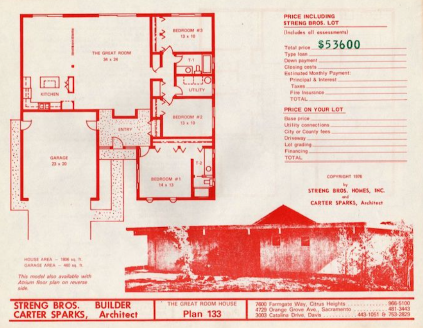 Carter Sparks Plan 133 — The Great Room House