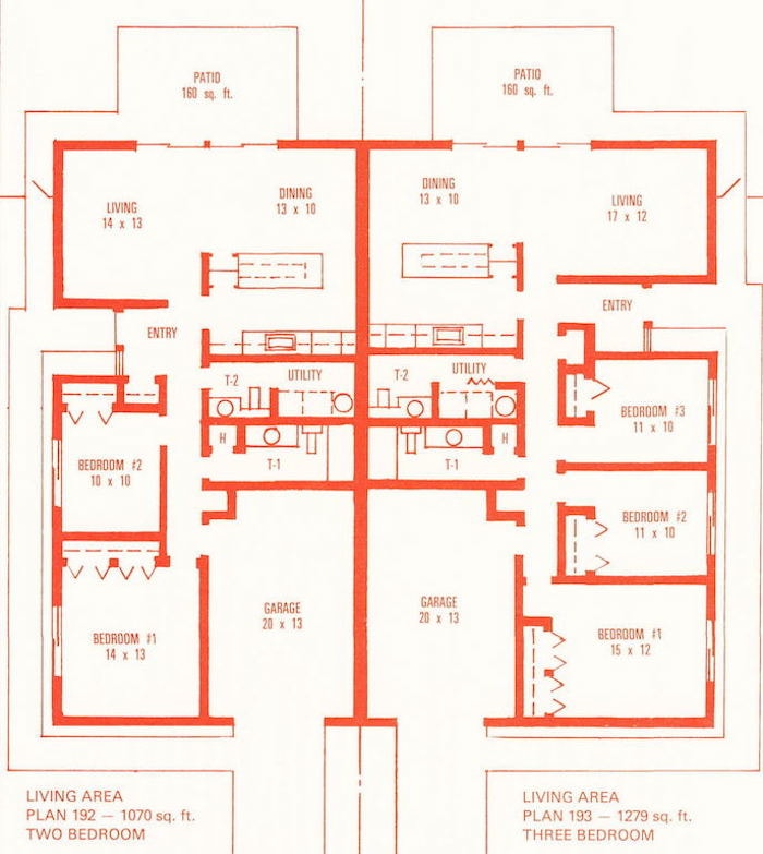 Carter Sparks Plan 192 & Plan 193 — Two & Three Bedrooms