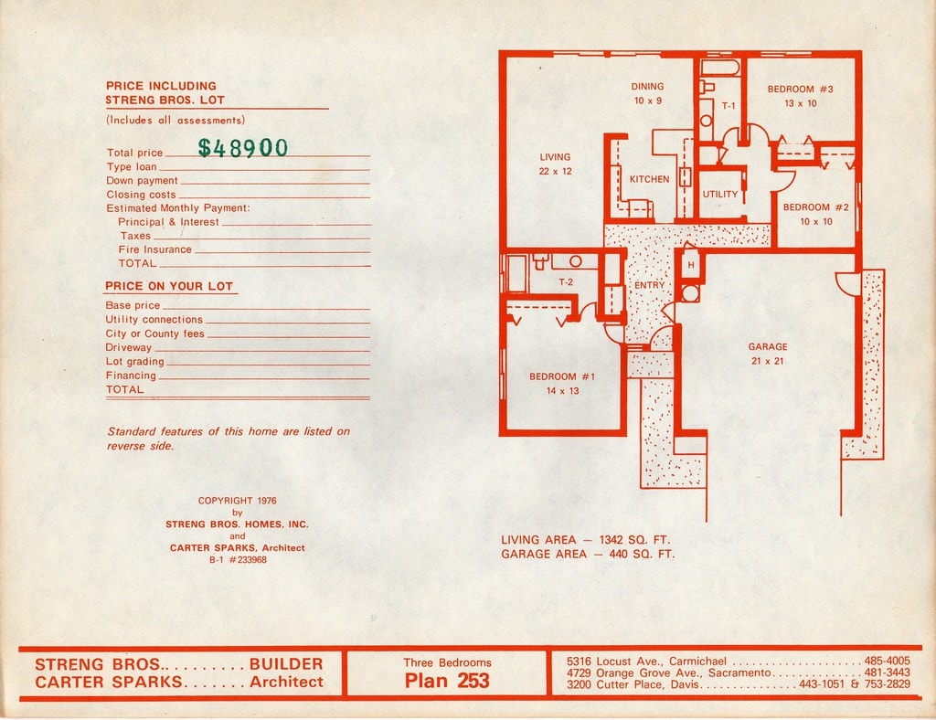 Carter Sparks Plan 253 — Three Bedrooms
