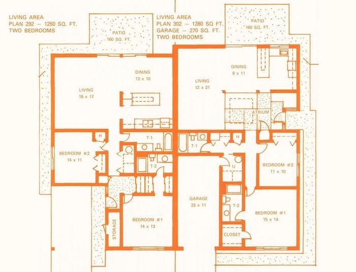 Carter Sparks Plan 292 & Plan 302 — Two Bedrooms