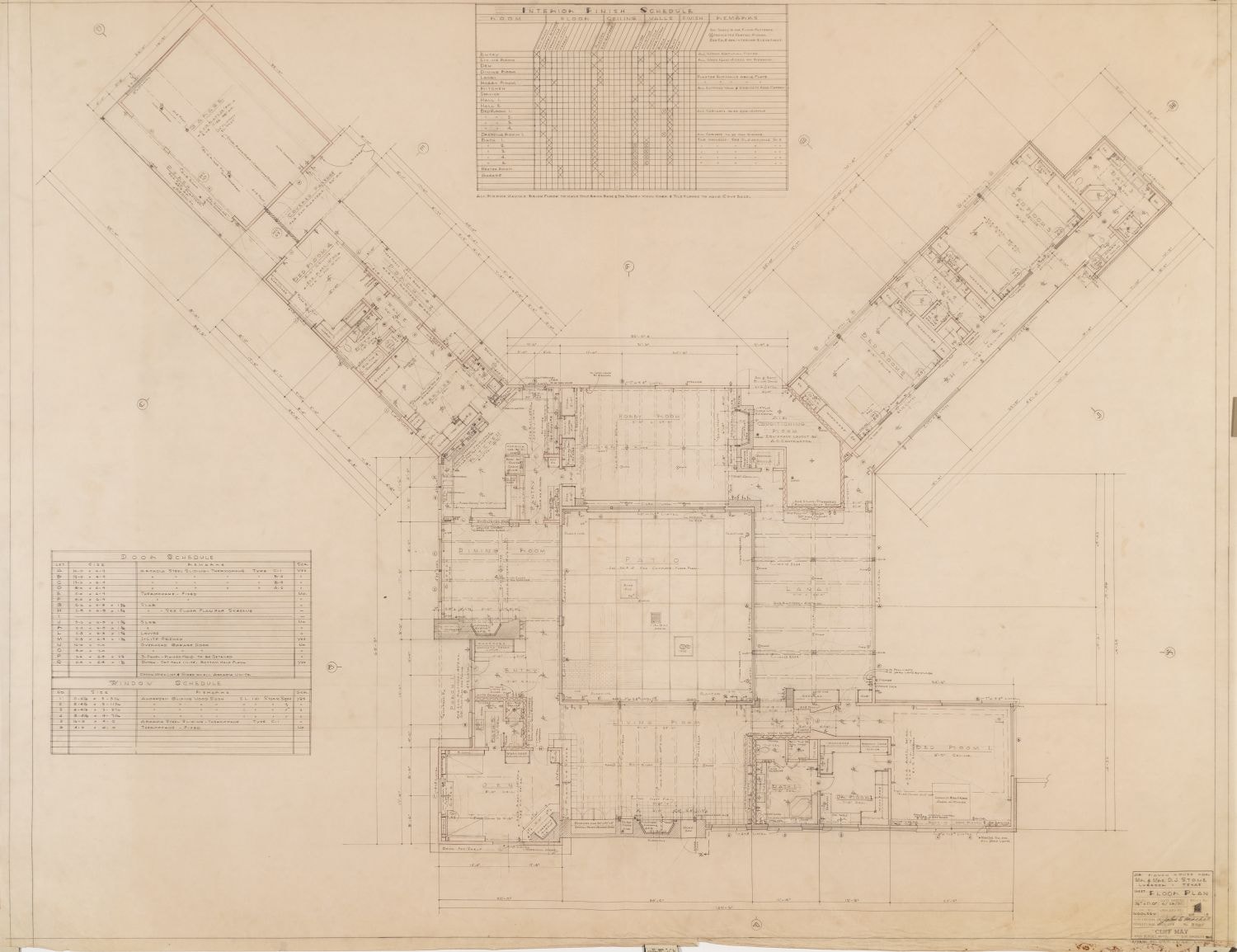 Cliff May Stone House — Floor Plan