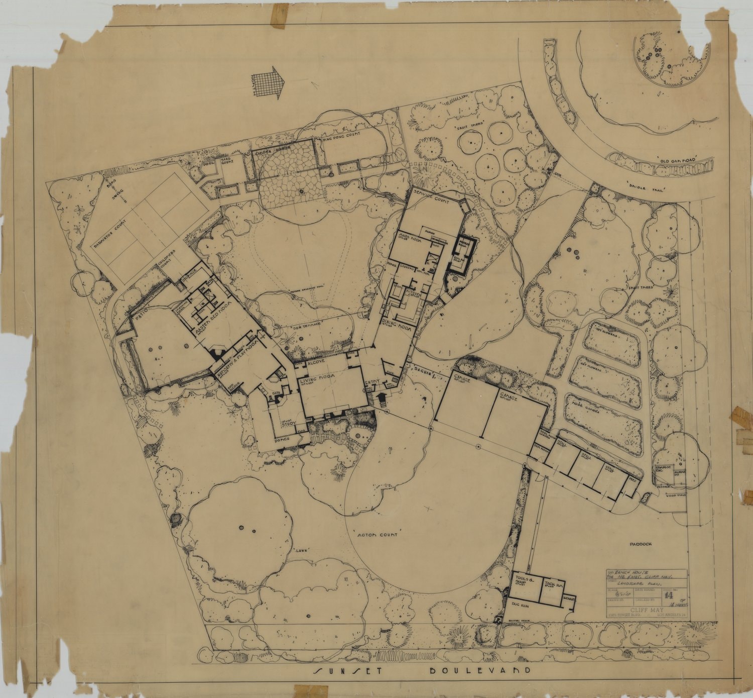 Cliff May Sunset Boulevard — Landscape Plan