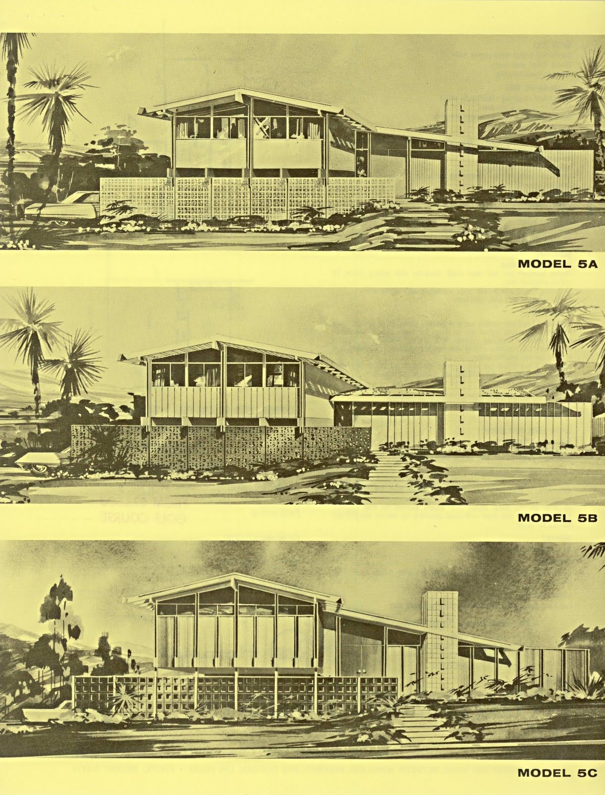 Palmer & Krisel Model 5 — Elevations