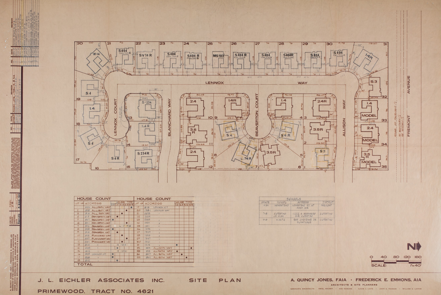 Primewood Eichler Neighborhood Plot Plan Sunnyvale