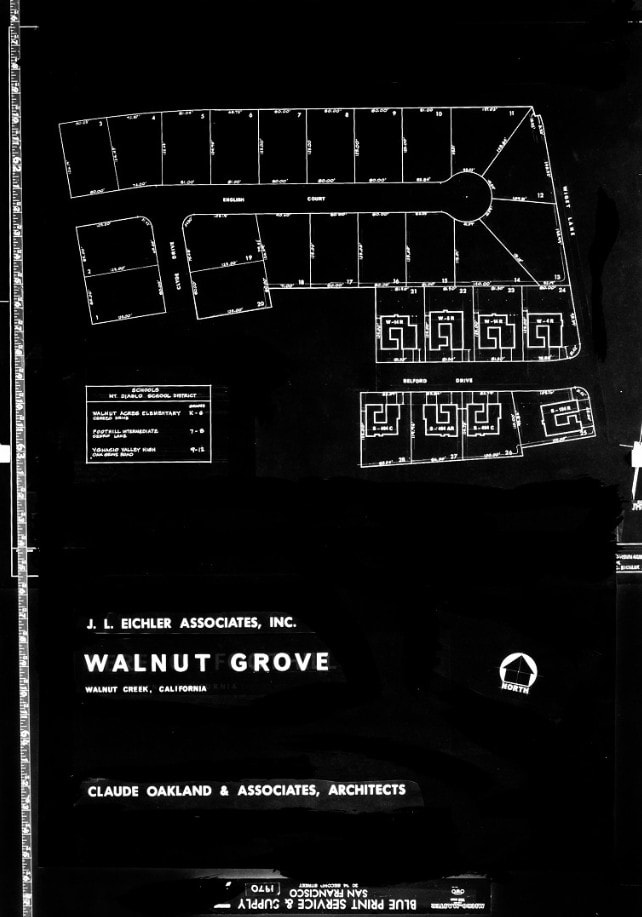 Walnut Grove Eichler Neighborhood Plot Plan Palo Alto